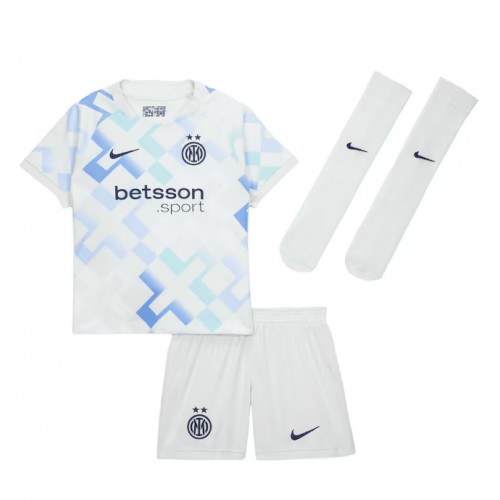 Inter Milan Denzel Dumfries #2 Udebanesæt Børn 2025-26 Kort ærmer (+ korte bukser)